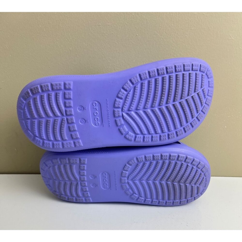 Crocs Classic Crush Violet Purple  Platform Clog Womens 9 Mens 7 Slip On Chunky - Picture 5 of 7